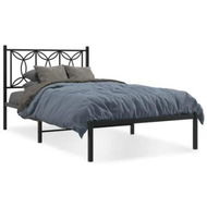 Detailed information about the product Metal Bed Frame with Headboard Black 106x203 cm King Single Size