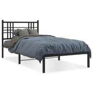 Detailed information about the product Metal Bed Frame with Headboard Black 106x203 cm King Single Size