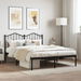 Metal Bed Frame with Headboard Black 150x200 cm. Available at Crazy Sales for $139.95