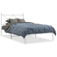 Detailed information about the product Metal Bed Frame with Headboard White 106x203 cm King Single Size