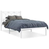 Detailed information about the product Metal Bed Frame with Headboard White 106x203 cm King Single Size