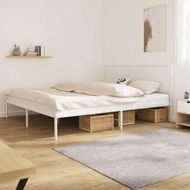 Detailed information about the product Metal Bed Frame With Headboard White 183x203 Cm King