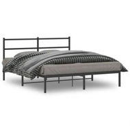 Detailed information about the product Metal Bed Frame with HeadboardÂ Black 150x200 cm