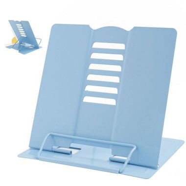 Metal Book Stand Book Holder Book Stand For Reading Adjustable Book Holder For Reading (Full Blue)