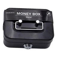 Detailed information about the product Metal Cash Box With Key Lock, Portable Money Tin With 2 Keys, Metal Cash Box Safe Lock Box Money Bank, Black
