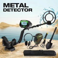 Detailed information about the product Metal detector with tri tone audio, adjustable 180mm depth detection, suitable for beaches, gardens, lightweight ergonomic design