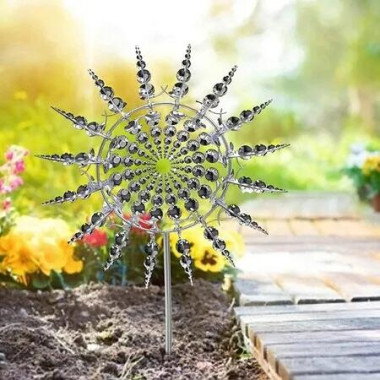 Metal Wind Spinner Garden Ornament Outdoor Windmill Yard Patio Lawn Decor