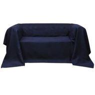 Detailed information about the product Micro-suede Couch Slipcover Navy Blue 210 x 280 cm