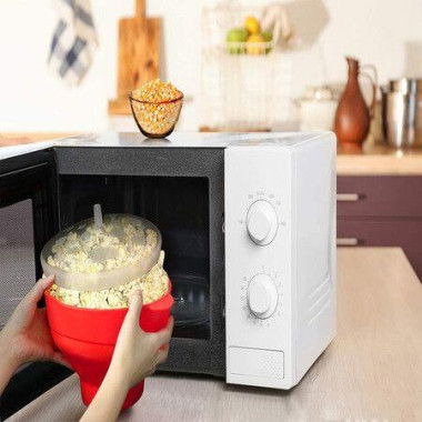 Microwaveable Silicone Popcorn Popper BPA Free Collapsible Hot Air Microwavable Popcorn Maker Bowl