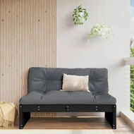 Detailed information about the product Middle Sofa Black 120x80 cm Solid Wood Pine