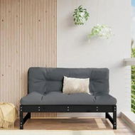 Detailed information about the product Middle Sofa Black 120x80 cm Solid Wood Pine