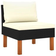 Detailed information about the product Middle Sofa Poly Rattan And Solid Eucalyptus Wood