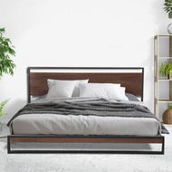 Detailed information about the product Milano Decor Azure Bed Frame With Headboard - Black - Single