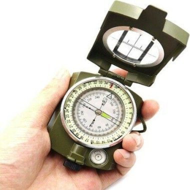 Military Compass Metal Sighting Lensatic Compass Survival Navigation Compass For Hiking Camping Hunting Backpacking