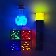 Detailed information about the product Minecraft Brownstone Torch Lamp | 11.5-Inch LED Night Light