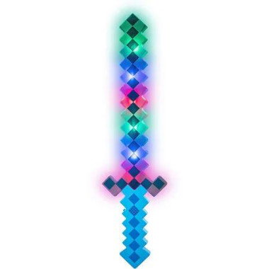 Minecraft LED Sword Toy for Kids Light-Up Roleplay Sword for Fans of Minecraft Creative Play for Boys and Girls 1 Pack (Random Color)