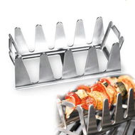 Detailed information about the product Mini BBQ Rack Skewers Grill BBQ Rescher Mosaic Stainless Steel Kitchen Supplies Home Camping Outdoor Picnic Portable Tools (2 Pack)