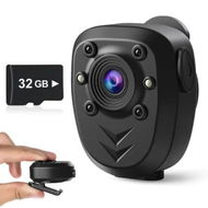 Detailed information about the product Mini Body Camera Video Recorder Built-in 32GB Memory Card with Night Vision IR & Loop Record HD 1080P,4-6 HR Battery Life Wearable Police Cam