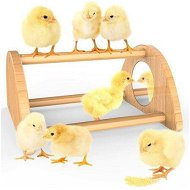 Detailed information about the product Mini Chick Perch with Mirror,Strong Bamboo Roosting Bar for coop and brooder,Training Perch for Baby Chicks,El Pollitos,La Pollita,Easy to Assemble and Clean,Fun Toys for Chick