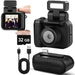 Mini Digital Camera with 1.4 in LCD Screen 1080P 32GB Card Charging Base Monoreflexes Shaped CMOS Compact Portable Video Recorder(Black). Available at Crazy Sales for $59.99