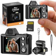 Detailed information about the product Mini Digital Camera,1080P Portable Camera for Photography with 64GB SD Card