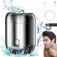 Detailed information about the product Mini Dual Head Electric Shaver, Mini Portable Razor, Washable Double Head Razor for Home, Car, Travel (Silver)