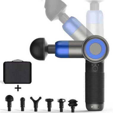 Mini Folding Massage Fascia Gun Deep Tissue Relief 6 Attachments