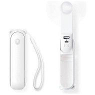 Detailed information about the product Mini Handheld Fan, 3 in 1 Handheld Fan, USB Rechargeable Small Pocket Fan, Battery Fan [14-21 Hours Working] with Power Bank, Travel, Outdoor, White