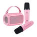 Mini Karaoke Machine for Kids, Portable Bluetooth Speaker, with 2PCS Wireless Microphones, Microphone Toys, for Girls and Boys Birthday Gift (Pink). Available at Crazy Sales for $34.95