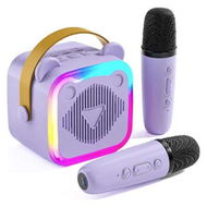 Detailed information about the product Mini Karaoke Machine Portable Singing Toys Speaker with 2 Wireless Microphones for Girls and Boys (Purpleï¼‰