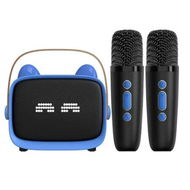 Detailed information about the product Mini Karaoke Machine Toys Gifts, Portable Speaker with 2 Wireless Microphone and LED, Christmas Birthday Gifts for Girls Boys (Blue)