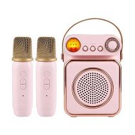 Detailed information about the product Mini Karaoke Machine with 2 Wireless Microphones for Kids, Portable Bluetooth Speaker Toy for Boys and Girls, Home Party, Birthday Gift, Travel (Pink)