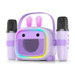 Mini Kids Karaoke Machine, Portable Bluetooth Speaker with 2 Wireless Mics, Colorful Light Karaoke Toy for Ages 3â€“10+ Years Old. Available at Crazy Sales for $29.99