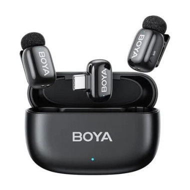 mini Lavalier Microphone for Android, Tablets, PC with USB C Plug, Noise Reduction, 30H Battery Life with Charging Case, AI Voice Changer