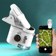 Detailed information about the product Mini Microscope For Cell Phone 60X Zooms LED Clip Loupes Microscope