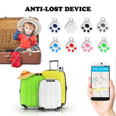 Mini Pet GPS Tracking Device, Portable Bluetooth Intelligent Anti-Lost Device for Luggages/Kid/Pet Bluetooth Alarms(Color Random Sent)