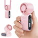 Mini Portable Handheld Turbo Fan â€“ Small but Mighty, Whisper-Quiet,Long-Lasting,5-Speed High-Velocity Rechargeable battery Fan (Pink). Available at Crazy Sales for $19.99