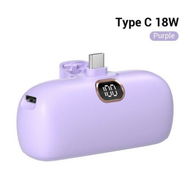 Detailed information about the product Mini Power Bank IPhone Portable Charger 5000mAh Fast Charging Ultra-Compact For IPhone 14/14 Pro/14 Plus/13/13 Pro - Purple.