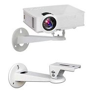Detailed information about the product Mini Projector Wall Mount, Projector Hanger, CCTV Security Camera Housing Mounting Bracket for CCTV, Camera, Projector, Webcam, with Load 11 lbs Length 7.8 inch, Rotation 360 Degree (White)