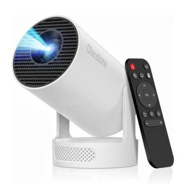 Mini Projector with WiFi and Bluetooth, Portable Projector with 4k 1080P, 5w Soundbase Speaker, Smart Projector for Home Bedroom Outdoor, HY300 Ultra