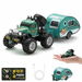Mini RC Car, 1/64 Scale Mini Remote Control Truck with Trailer, 2.4Ghz & APP Remote Control, Rechargeable Alloy Shell Mini RC Cars with Lights (Green). Available at Crazy Sales for $29.95