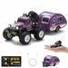 Mini RC Car, 1/64 Scale Mini Remote Control Truck with Trailer, 2.4Ghz & APP Remote Control, Rechargeable Alloy Shell Mini RC Cars with Lights (Purple). Available at Crazy Sales for $29.95