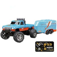 Detailed information about the product Mini Rc Monster Truck,Mini Monster Trucks,1:64 Scale Monster Truck Remote Control Car with Lights,Mini Rc Truck with Trailer,Mini Drift Rc Car (Blue-A)