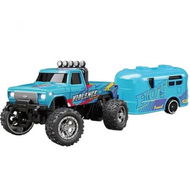 Detailed information about the product Mini Rc Monster Truck,Mini Monster Trucks,1:64 Scale Monster Truck Remote Control Car with Lights,Mini Rc Truck with Trailer,Mini Drift Rc Car (Blue-B)