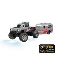 Detailed information about the product Mini Rc Monster Truck,Mini Monster Trucks,1:64 Scale Monster Truck Remote Control Car with Lights,Mini Rc Truck with Trailer,Mini Drift Rc Car (Gray)