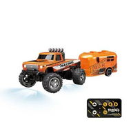 Detailed information about the product Mini Rc Monster Truck,Mini Monster Trucks,1:64 Scale Monster Truck Remote Control Car with Lights,Mini Rc Truck with Trailer,Mini Drift Rc Car (Orange)