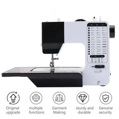 Mini Sewing Machine 38 Stitches Portable Electric Desktop Household Machine With LED Light For Beginners Patchwork Textile