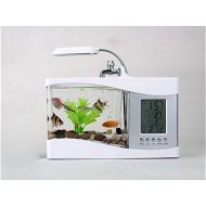 Detailed information about the product Mini USB LCD Desktop Lamp Right Fish Tank Aquarium LED Clock White