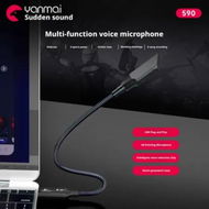 Detailed information about the product Mini USB Microphone for Laptop and Desktop Computer,with Gooseneck & Universal USB Sound Card,Compatible with PC and Mac