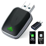 Detailed information about the product Mini Wireless CarPlay & Android Auto Adapter 2-in-1 Plug Play Dongle iPhone Android Convert Wired to Wireless USB-A/C Support